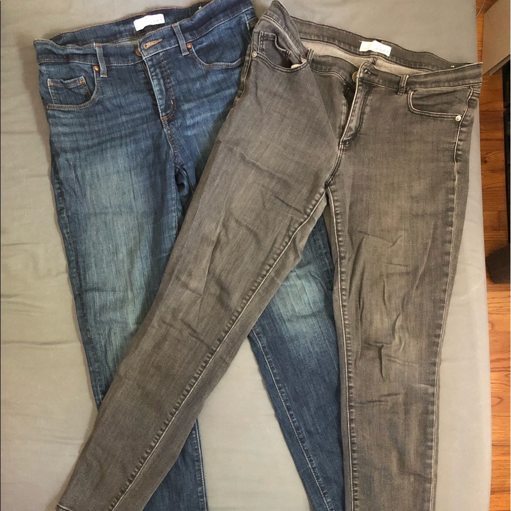LOFT modern skinny jeans sz 29 sz 8 gray & blue